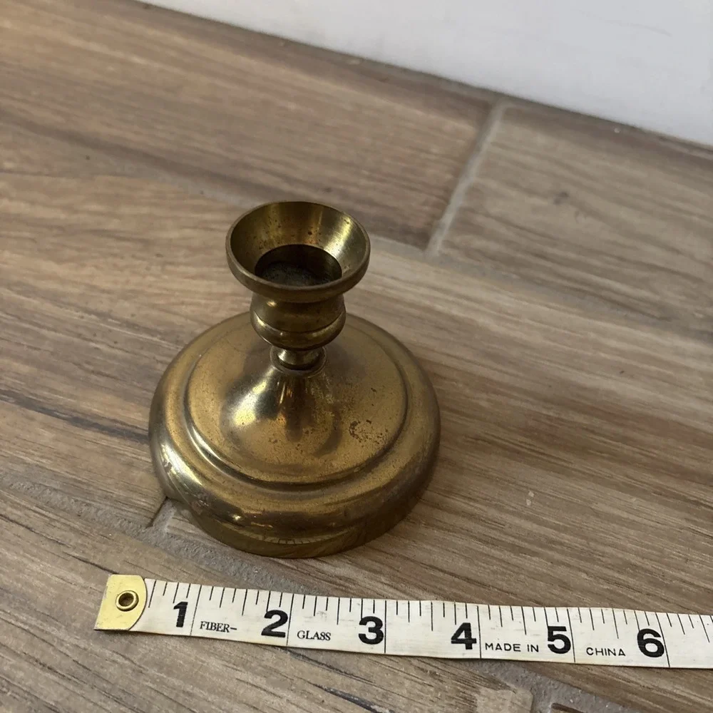 Hosley Taper Solid Brass‎ Candlestick Holder 3.5